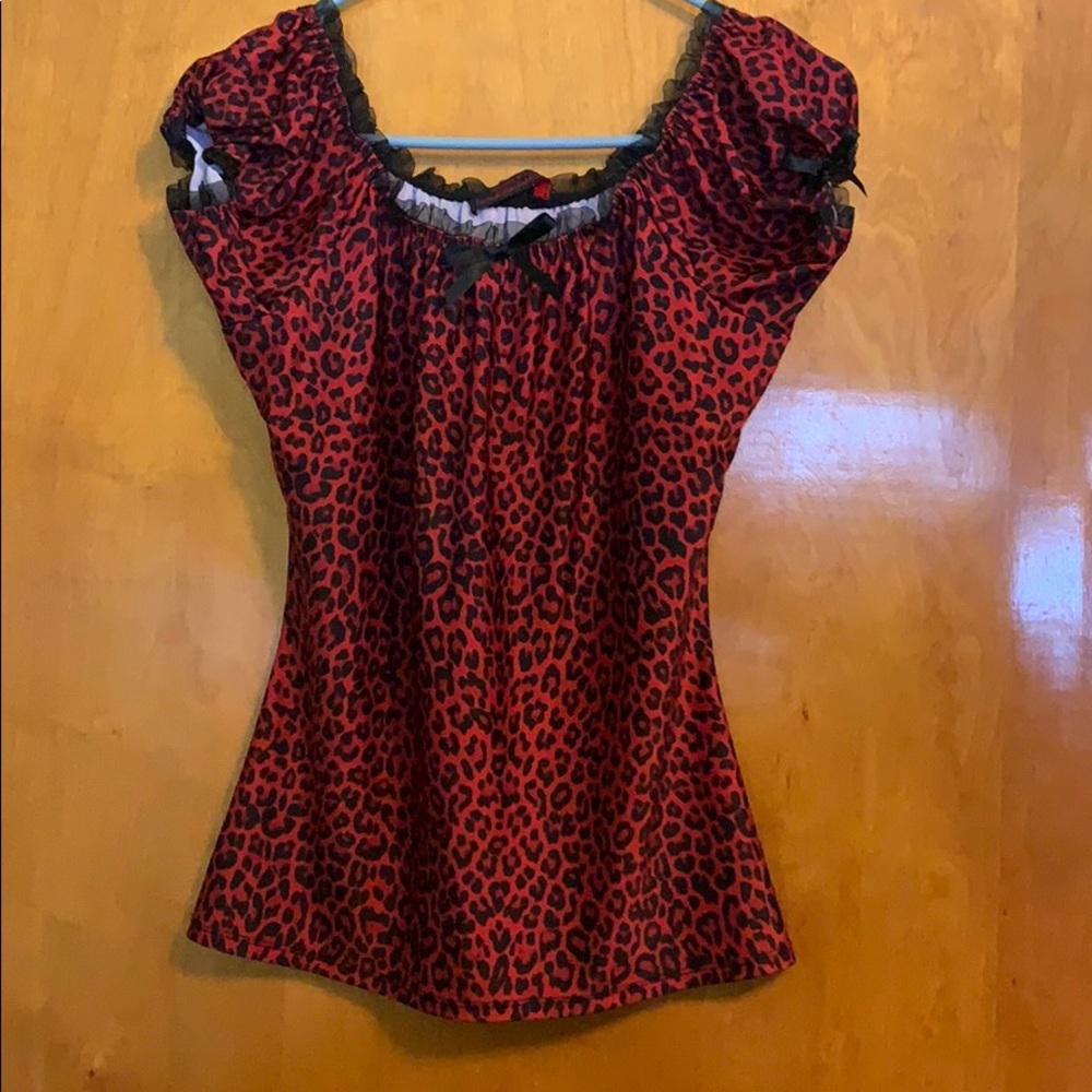 Love Kills Clothing Pinup Leopard Top